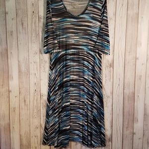 Avenue Striped Knit Dress, GUC
